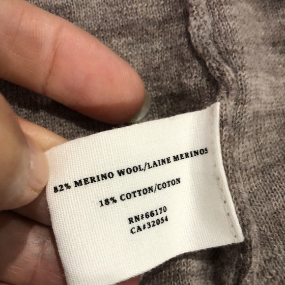 ANTHRO / SPARROW Merino Wool Snap Front Ruched Cardi Sweater - Picture 4 of 8